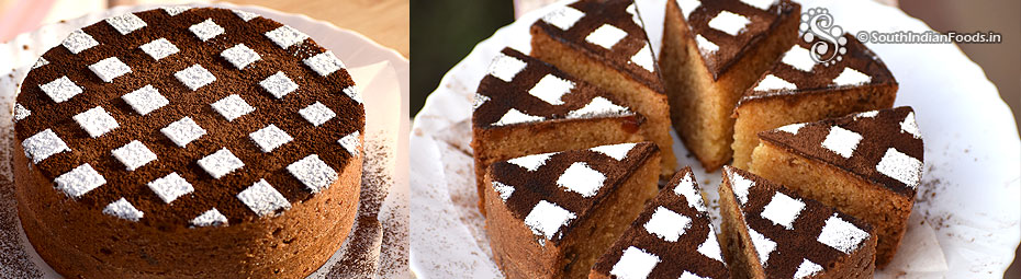 Eggless tutti frutti cake