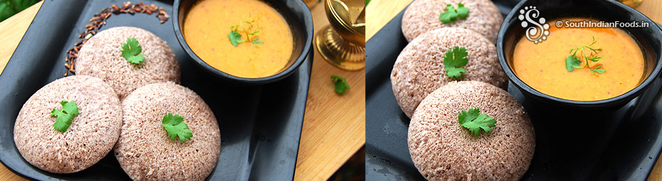 Black rice idli 