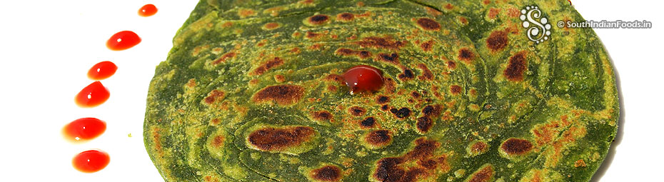 Palak lachcha paratha 