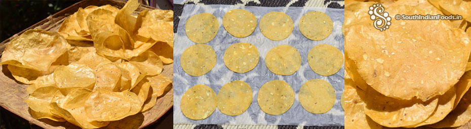 Raw jackfruit papad [Palakai appalam]