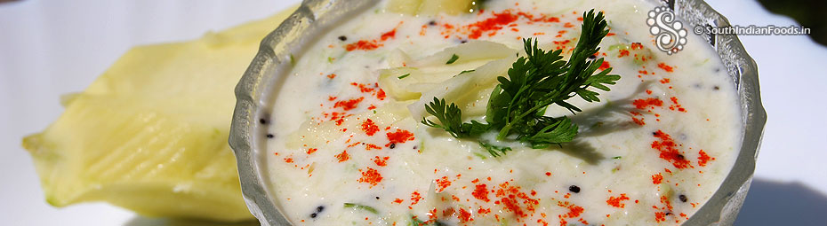 Raw mango raita 