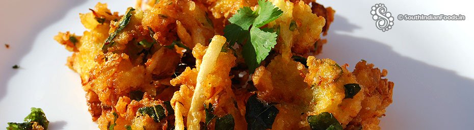 Rice pakora with leftover rice 