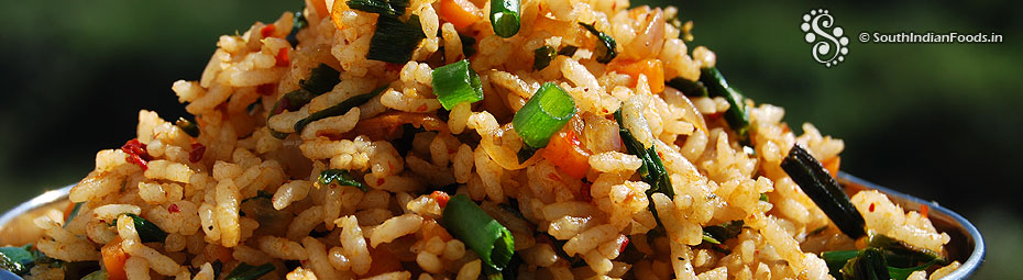 Spring onion rice