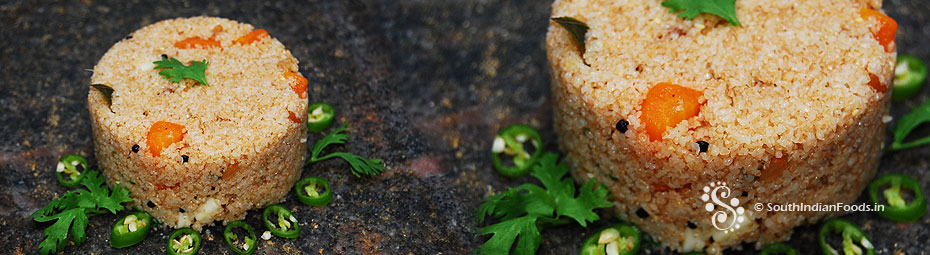 Vegetable wheat rava upma